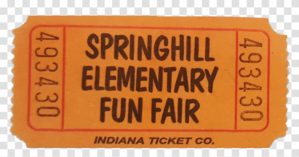 Fun Fair Ticket Stub Signage, Word, Paper, Label Transparent Png