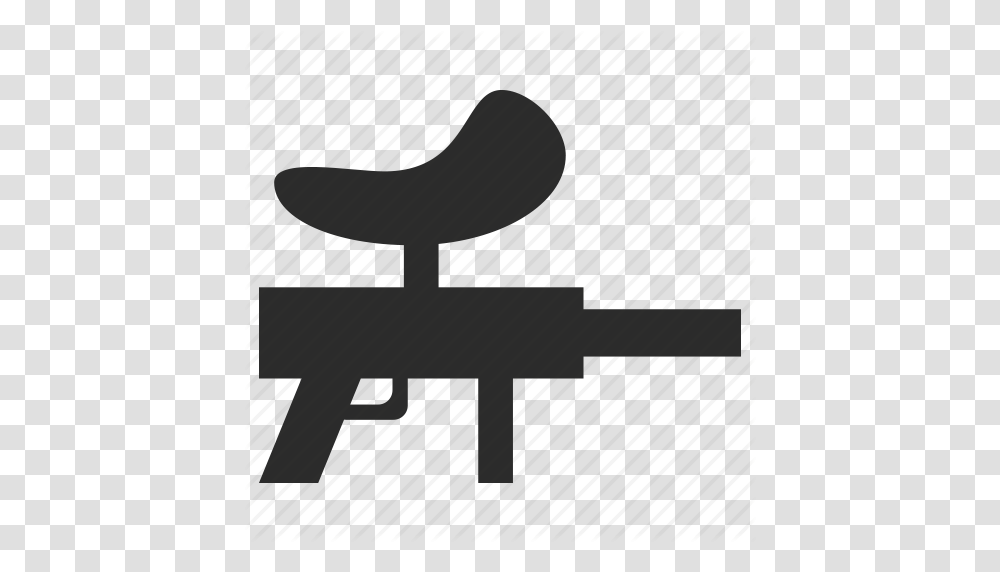 Fun Gun Paintball Rest Rifle Icon, Silhouette, Cross, Airplane, Furniture Transparent Png