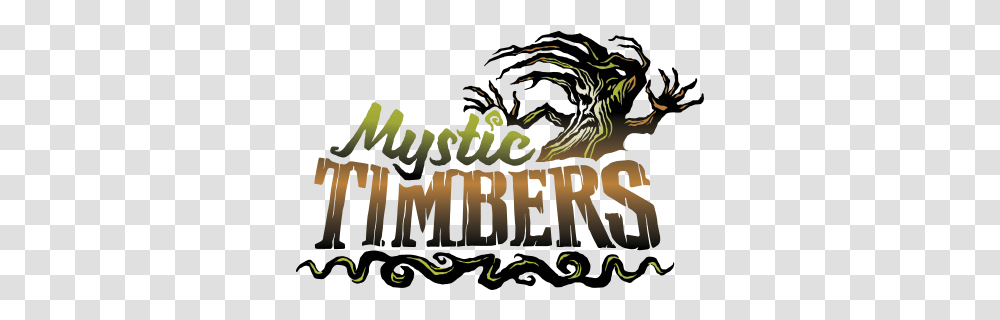 Fun Jobs Kings Island Mystic Timbers Logo, Text, Alphabet, Plant, Outdoors Transparent Png