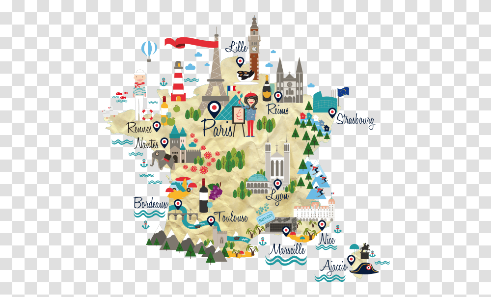 Fun Map Of France, Plot, Diagram, Atlas Transparent Png