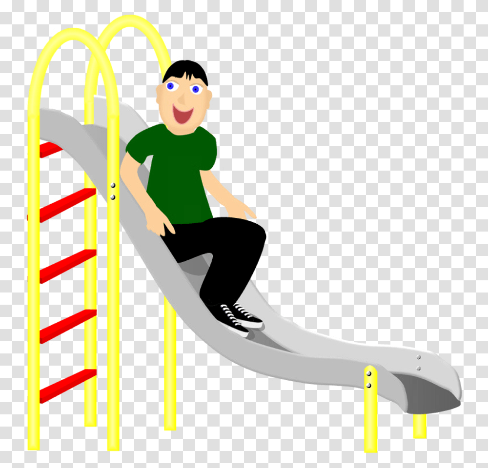 Fun Un Slide On A Slide, Person, Outdoors, Toy, Furniture Transparent Png