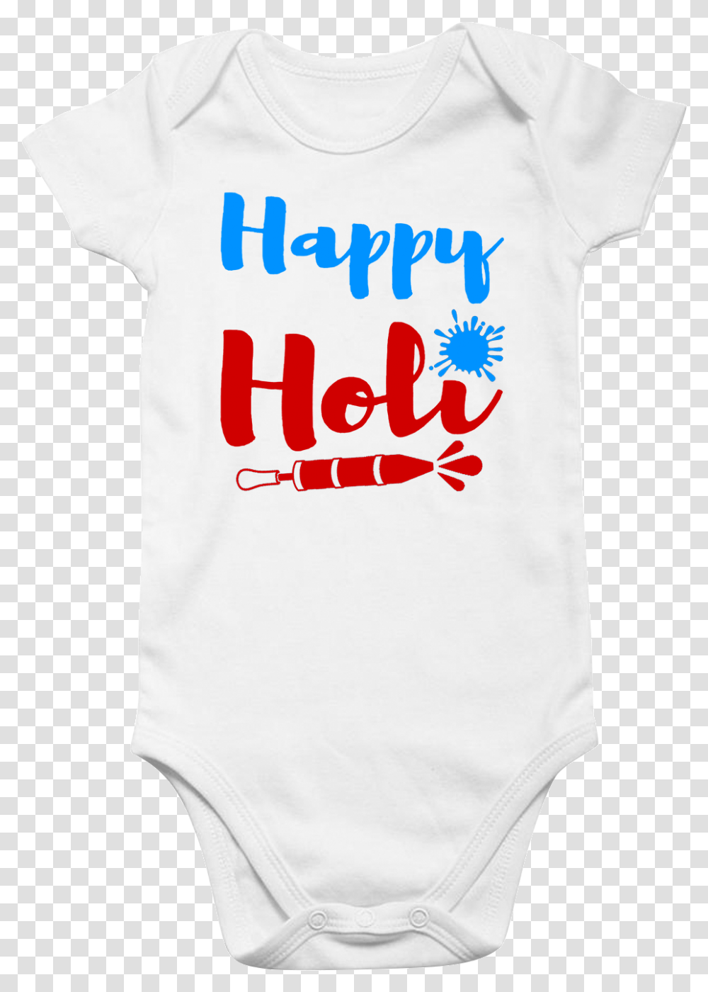 Funcart Happy Holi Baby RomperquotTitlequotfuncart Happy Australian And Pakistani Baby, Apparel, T-Shirt, Sleeve Transparent Png