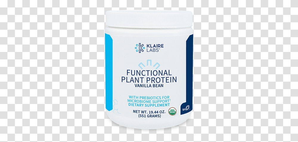 Functional Plant Protein Vanilla Bean Cosmetics, Bottle, Label, Text, Deodorant Transparent Png