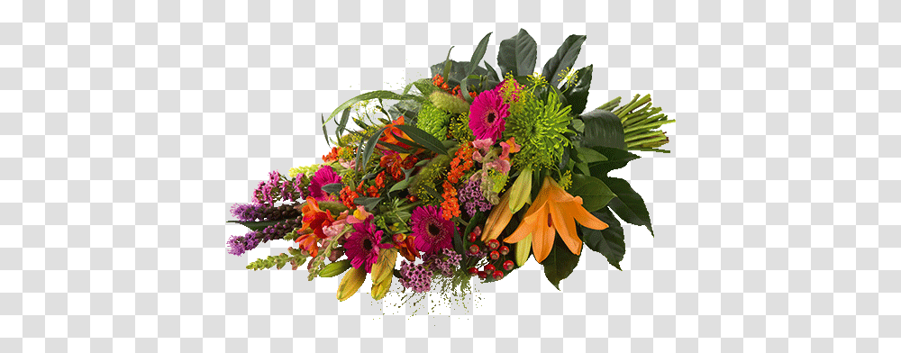 Funeral Bouquet Colourful Rouwboeket, Plant, Floral Design, Pattern, Graphics Transparent Png
