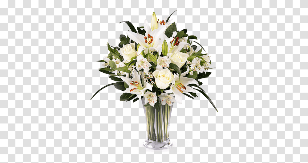 Funeral Flowers Background White Lily Bouquet Funeral, Plant, Flower Bouquet, Flower Arrangement, Blossom Transparent Png