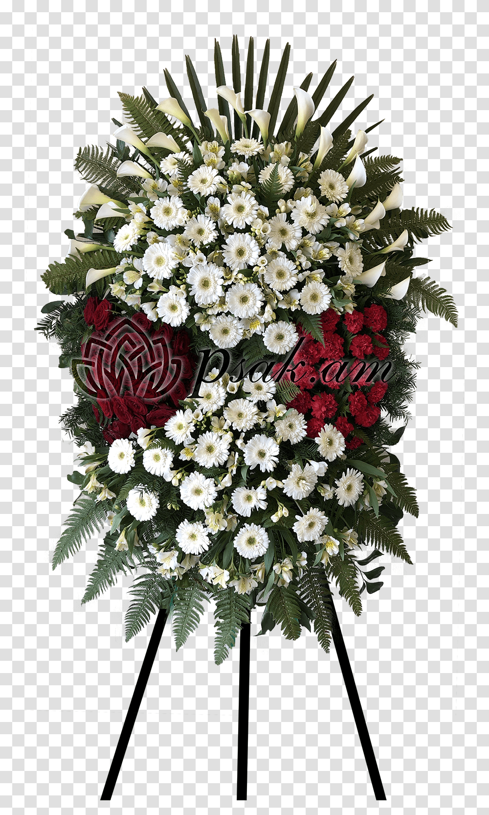 Funeral Wreath With Calla Lilies Caxkepsak, Plant, Flower Bouquet, Flower Arrangement, Blossom Transparent Png