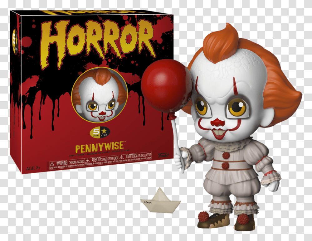 Funko 5 Star Horror Pennywise Vinyl Figure Funko Prnnywise, Person, Human, Paper, Poster Transparent Png