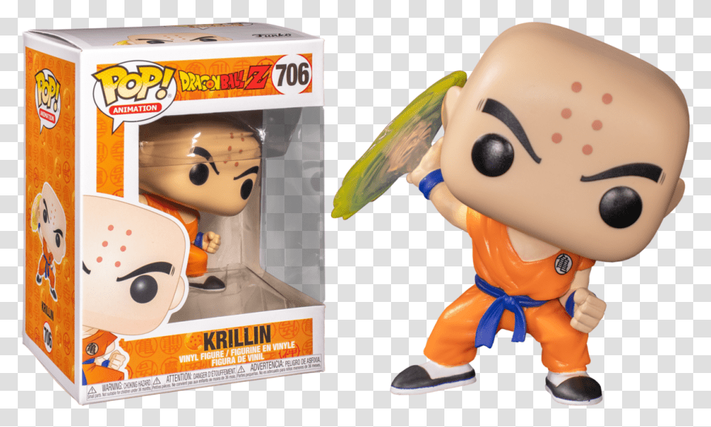 Funko Dragon Ball Z Vinyl Funko Pop Dragon Ball Krilin, Toy, Costume, Mascot, Figurine Transparent Png