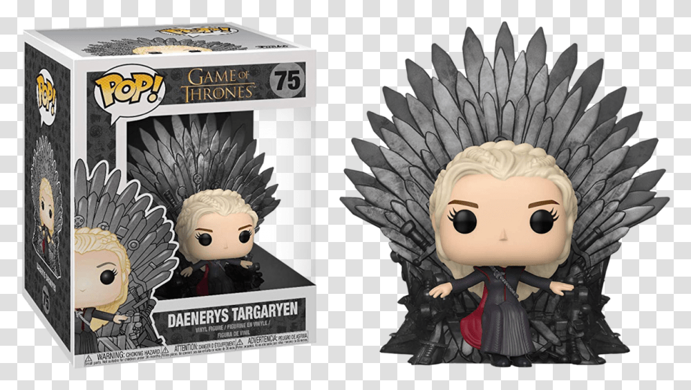 Funko Game Of Thrones Daenerys Targaryen On Iron Throne Funko Pop, Head, Toy, Doll, Book Transparent Png