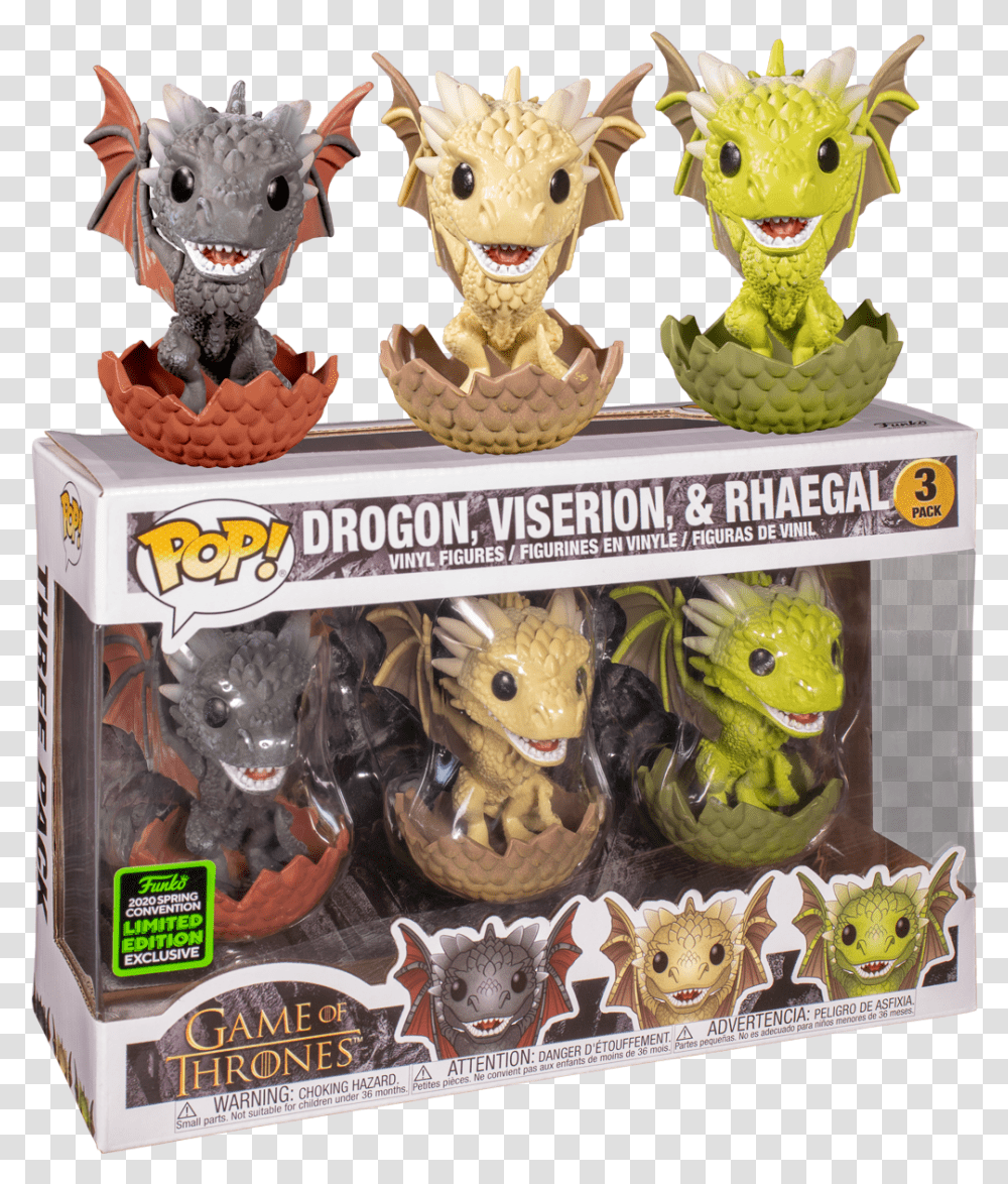Funko Game Of Thrones Funko Pop Drogon Viserion Rhaegal, Sweets, Food, Confectionery, Figurine Transparent Png