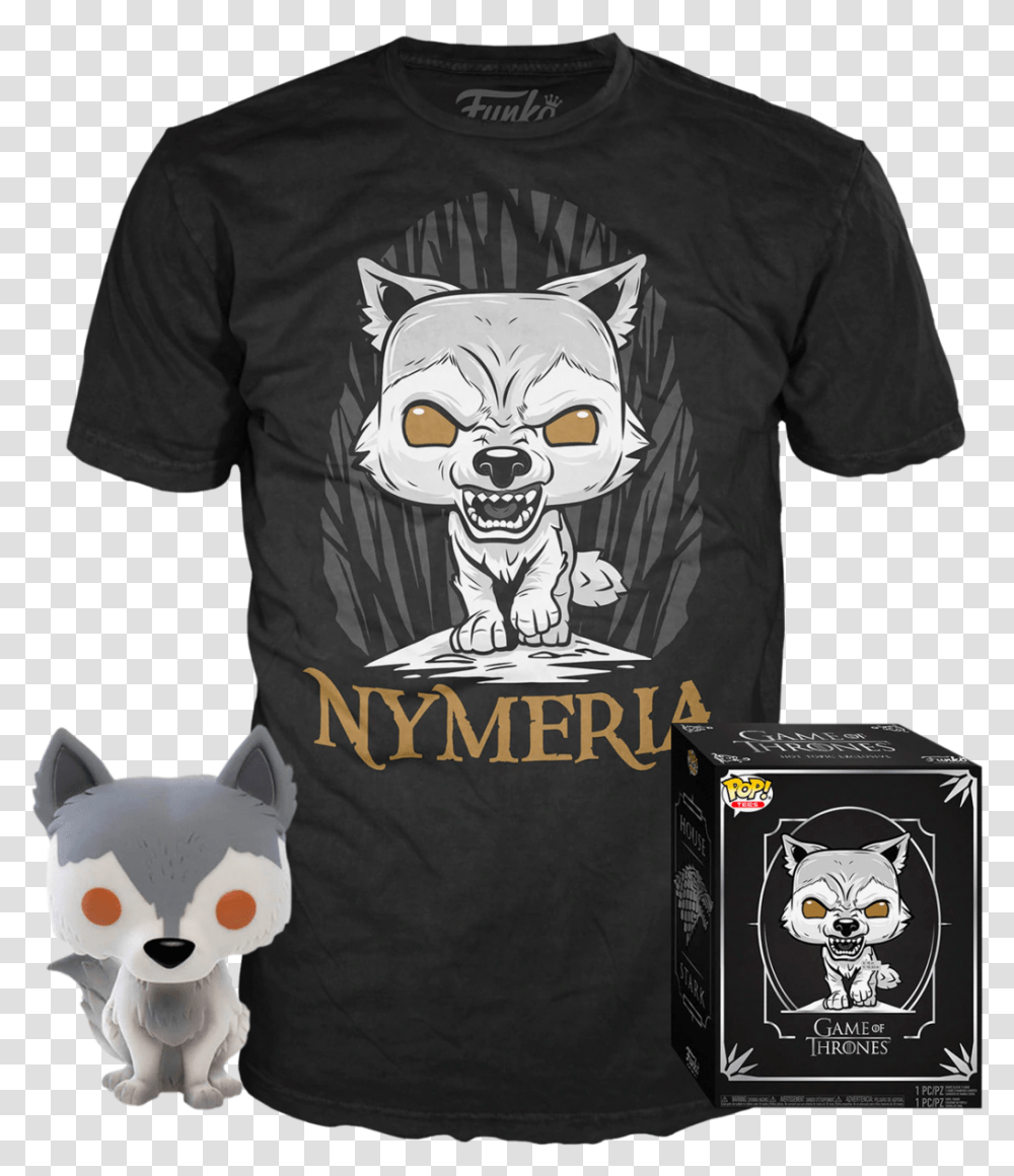 Funko Game Of Thrones Nymeria Vinyl Figure & Tshirt Box Set Nymeria Funko Pop And Tee, Clothing, Apparel, T-Shirt, Person Transparent Png
