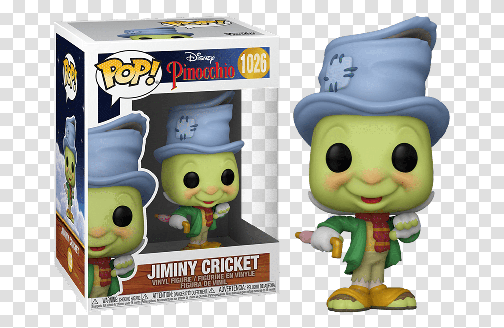 Funko Jiminy Cricket 1026 Pinocchio Pop Disney Pinocchio Street Jiminy, Advertisement, Poster, Text, Label Transparent Png