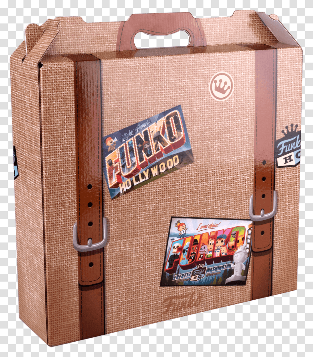 Funko, Luggage, Box, Suitcase, Cardboard Transparent Png