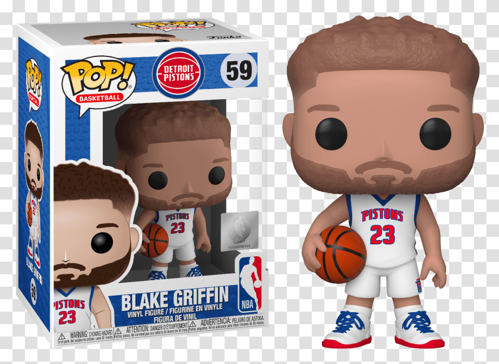 Funko Nba Basketball Blake Griffin Funko, Head, Label, Text, Poster Transparent Png
