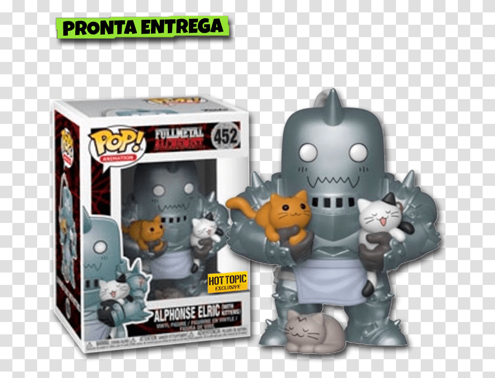 Funko Pop Alphonse Elric With Kittens, Robot, Toy Transparent Png
