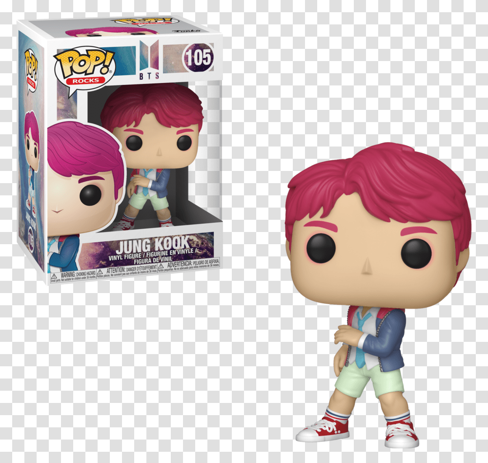 Funko Pop Bts Jungkook, Doll, Toy, Figurine, Person Transparent Png