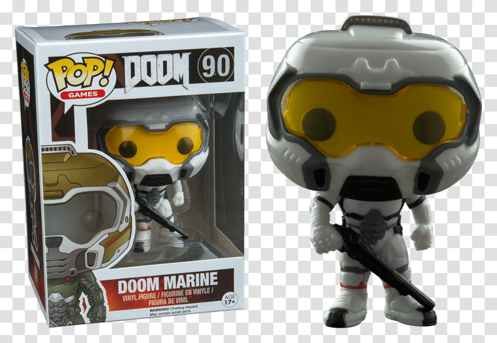 Funko Pop Doom Space Marine, Helmet, Apparel, Toy Transparent Png