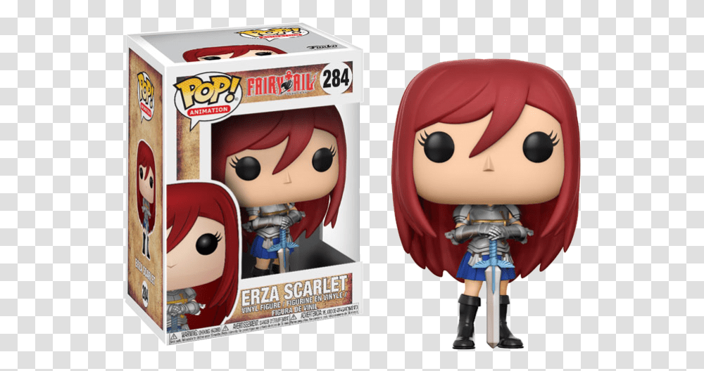Funko Pop Fairy Tail Erza, Doll, Toy, Figurine, Sweets Transparent Png