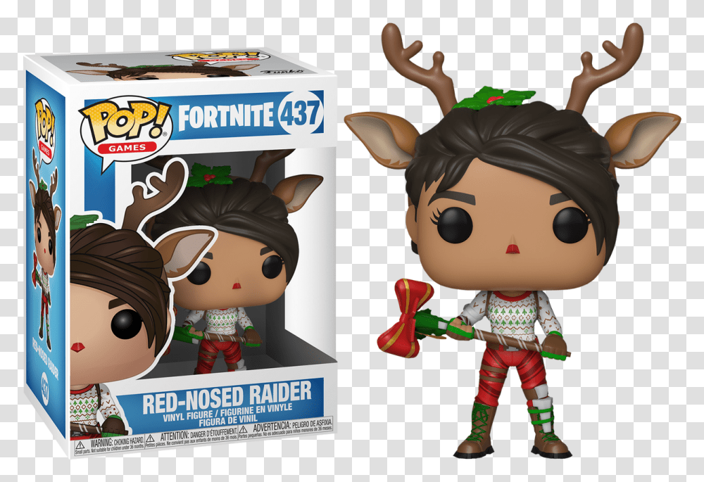 Funko Pop Fortnite Red Nose Raider, Person, Human, Toy, Doll Transparent Png