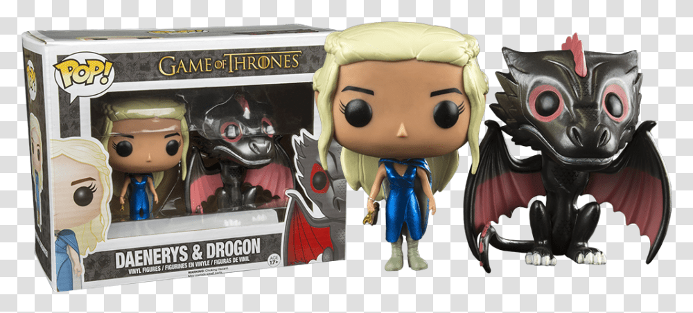 Funko Pop Game Of Thrones Drogon & Mhysa Daenerys Metallic Funko Pop Daenerys Dragon, Doll, Toy, Figurine, Clothing Transparent Png