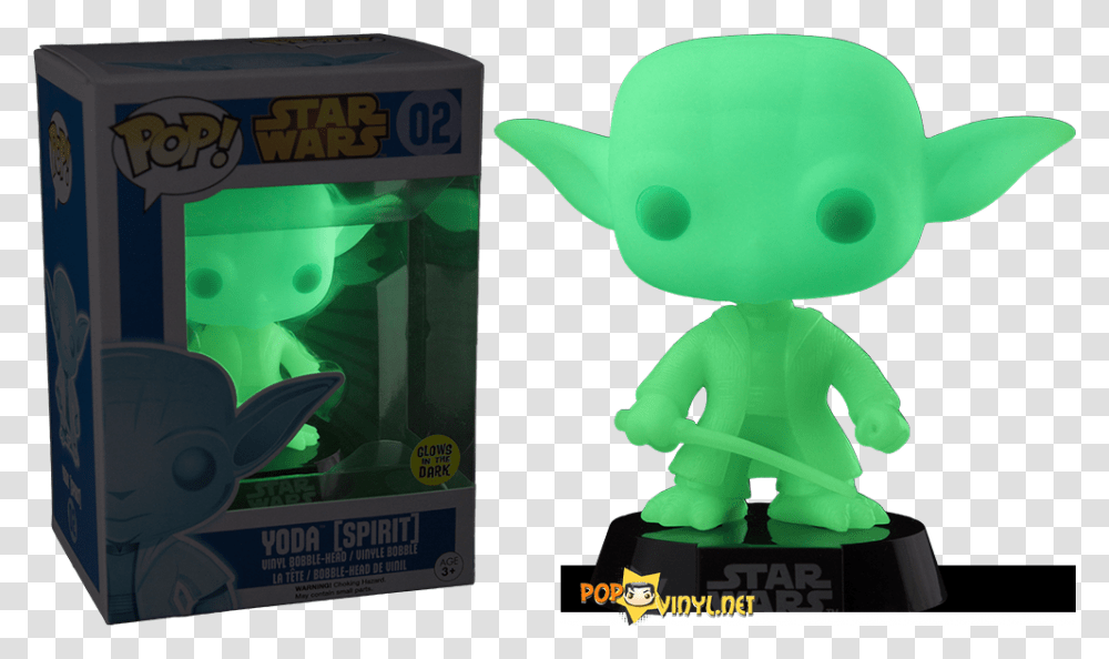 Funko Pop Glow In The Dark Yoda, Toy, Green, Robot Transparent Png