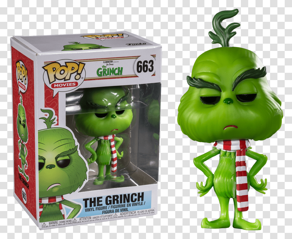 Funko Pop Grinch 2018, Green, Toy, Plant, Alien Transparent Png