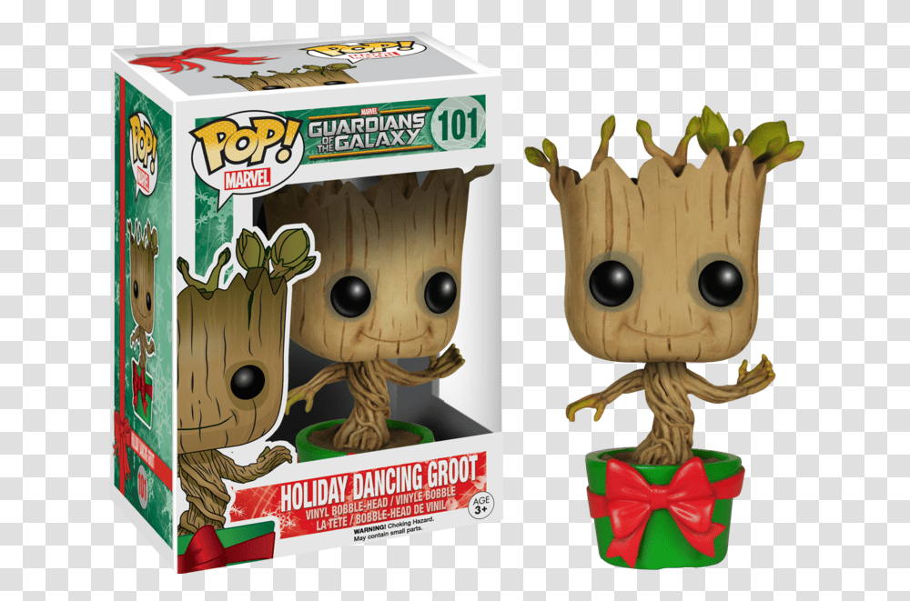 Funko Pop Holiday Groot, Plant, Toy, Animal, Food Transparent Png