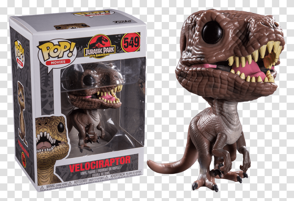 Funko Pop Jurassic Park Velociraptor, Toy, Dinosaur, Reptile, Animal Transparent Png