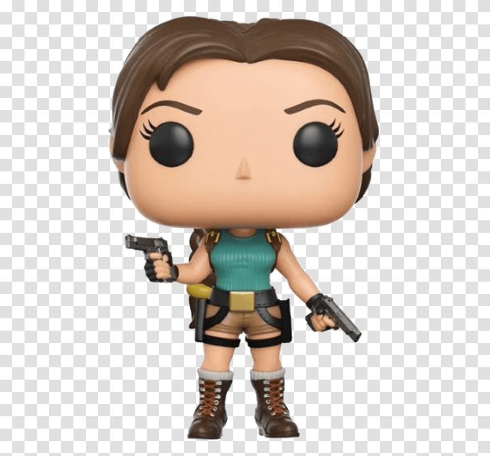 Funko Pop Lara Croft Tomb Raider Original Outfit Figure Lara Croft Funko Pop, Person, Human, Toy Transparent Png