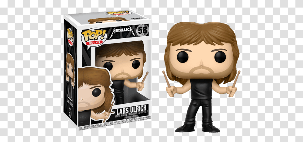 Funko Pop Lars Ulrich, Person, Doll, Book, Musician Transparent Png