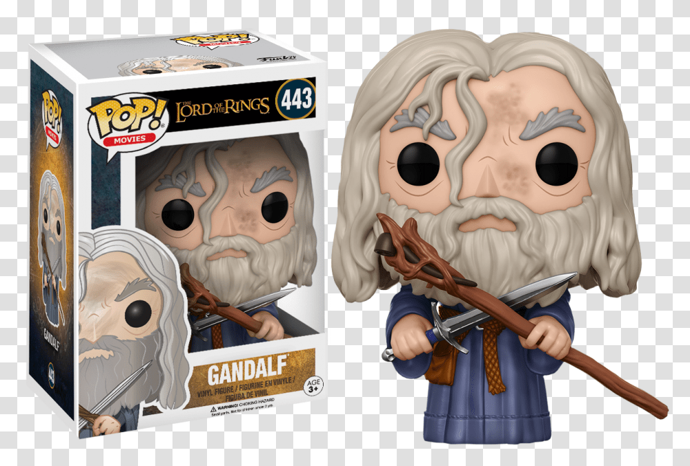 Funko Pop Lord Of The Rings Gandalf, Person, Head, Outdoors, Face Transparent Png