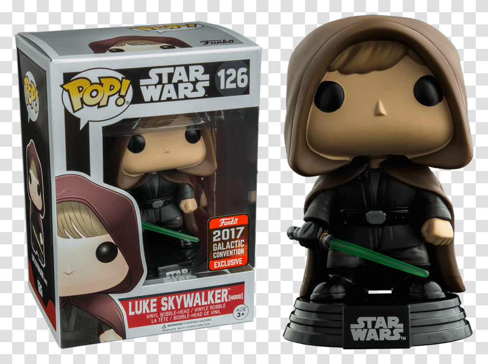 Funko Pop Luke Skywalker Hooded, Toy, Figurine, Apparel Transparent Png