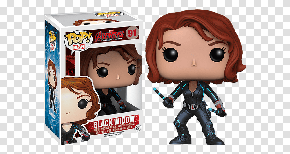 Funko Pop Marvel Black Widow, Doll, Toy, Person, Human Transparent Png