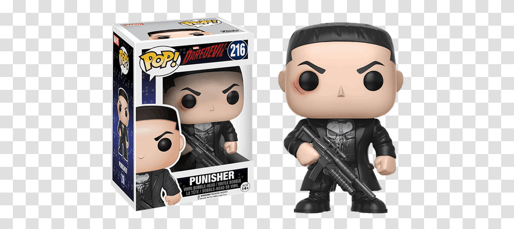 Funko Pop Marvel Punisher, Person, Human, Toy, Gun Transparent Png