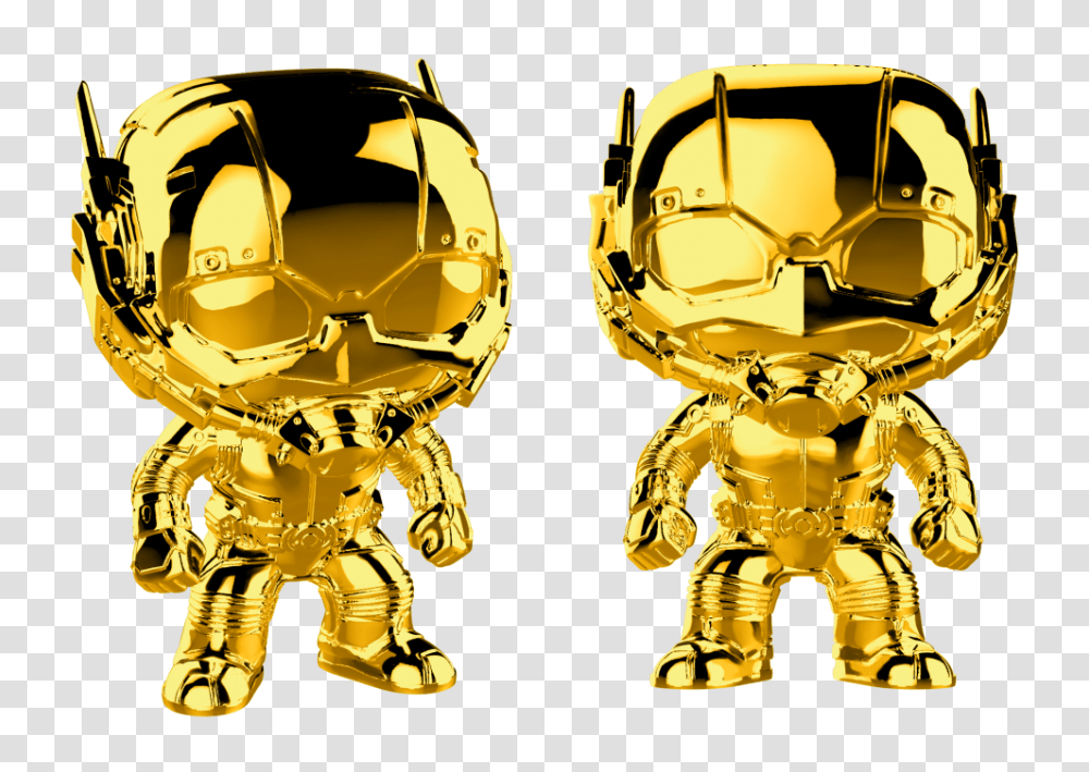 Funko Pop Marvel Studios 10 Ant Man Chrome Gold Vinyl Figure Golden Ant Man Pop, Helmet, Clothing, Apparel, Treasure Transparent Png