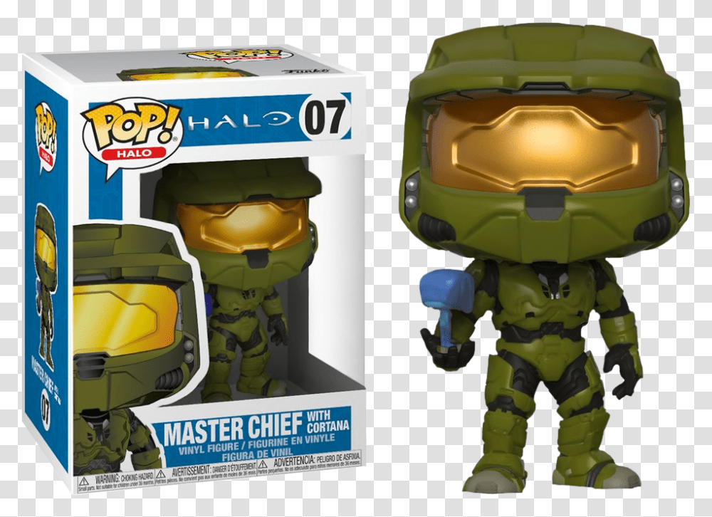 Funko Pop Master Chief With Cortana, Toy, Helmet, Apparel Transparent Png