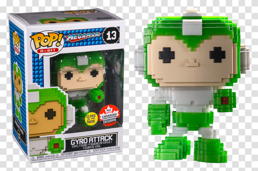 Funko Pop Mega Man Gyro Attack, Toy, Green, Minecraft, Robot Transparent Png