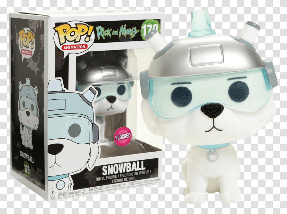 Funko Pop Rick And Morty Snowball Flocked, Robot, Helmet, Apparel Transparent Png
