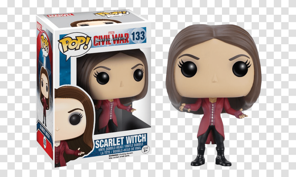 Funko Pop Scarlet Witch Civil War, Doll, Toy, Plush, Poster Transparent Png