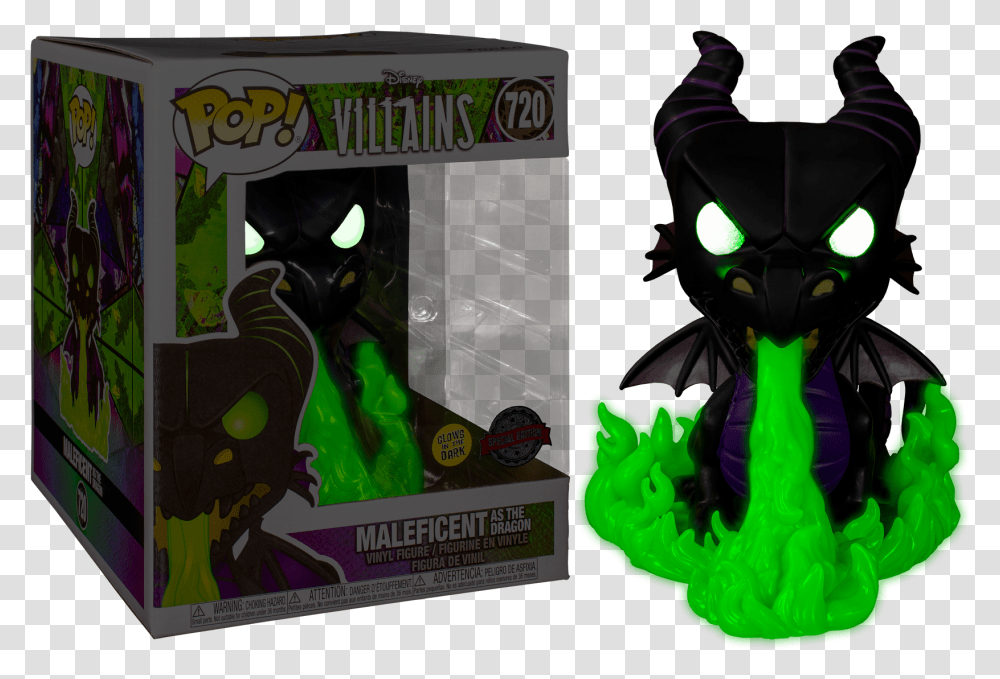 Funko Pop Sleeping Beauty Maleficent Dragon Glow In The Funko Pop Disney Villains, Toy, Batman Transparent Png