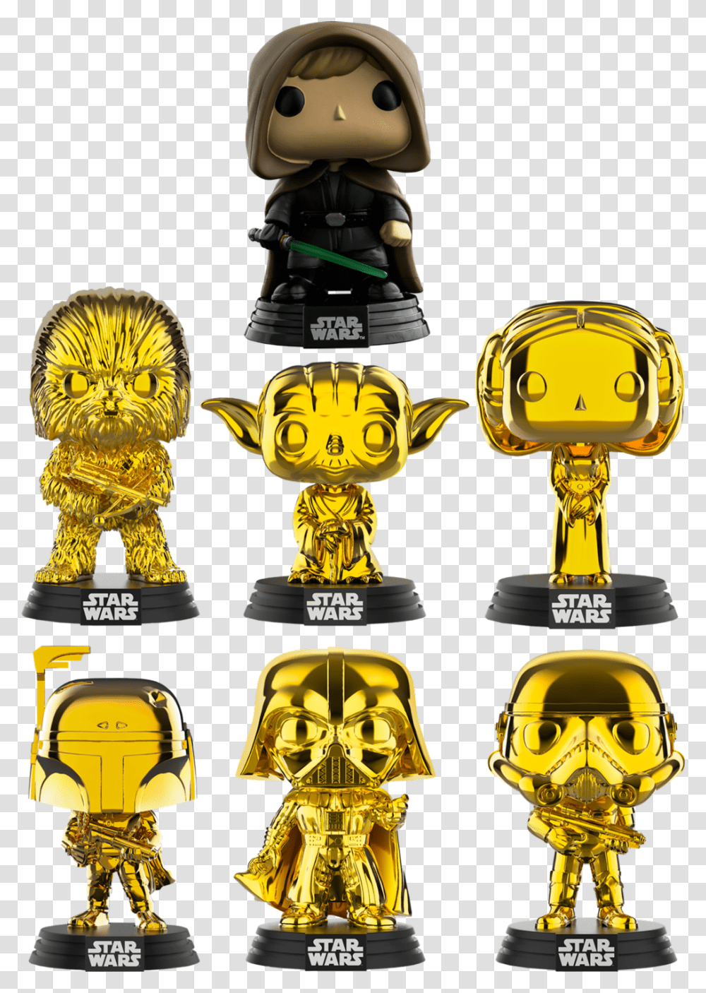 Funko Pop Star Wars Gold, Helmet, Apparel, Trophy Transparent Png