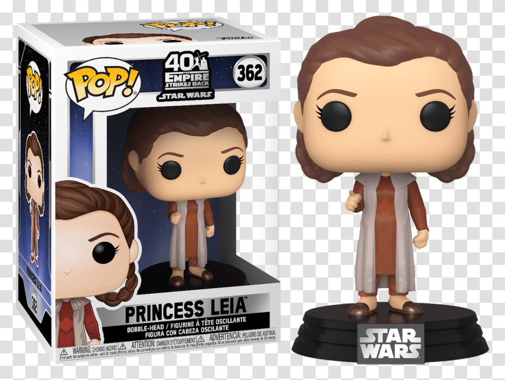 Funko Pop Star Wars The Empire Strikes Back Princess Funko Pop Star Wars Empire Strikes Back, Figurine, Toy, Doll Transparent Png