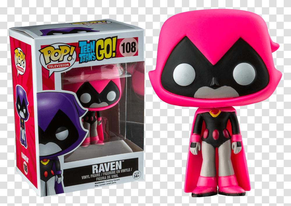 Funko Pop Teen Titans Go Raven Pink, Toy, Cushion, Plush, Robot Transparent Png