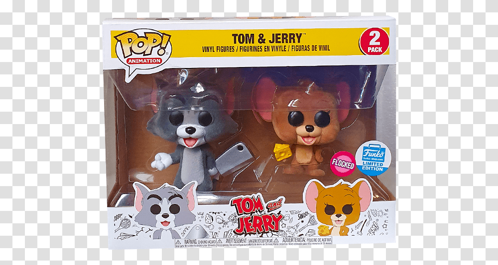 Funko Pop Tom And Jerry Flocked, Label, Advertisement, Poster Transparent Png