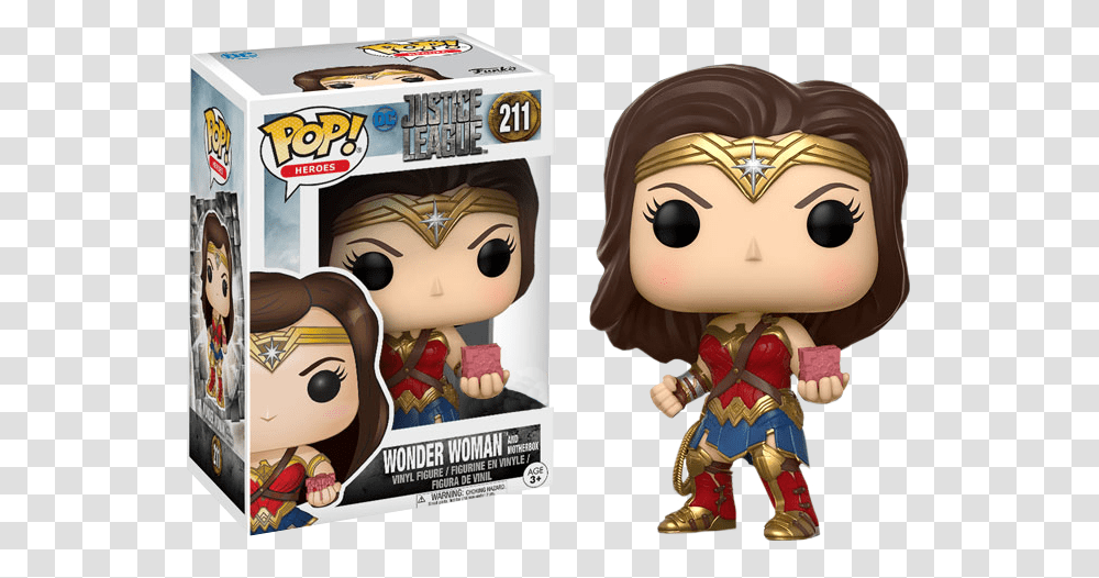 Funko Pop Wonder Woman With Motherbox, Doll, Toy, Figurine, Person Transparent Png