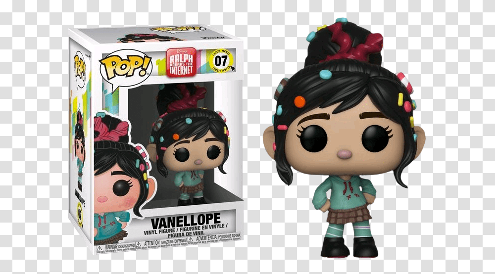 Funko Pop Wreck It Ralph Vanellope, Doll, Toy, Person, People Transparent Png