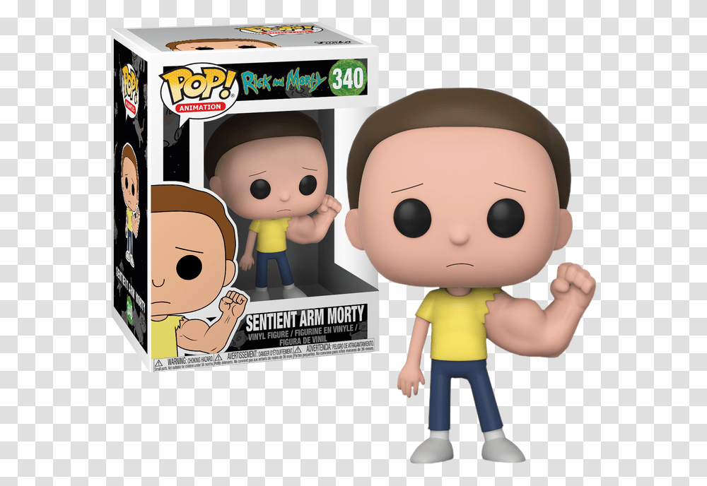 Funko Sentient Arm Morty, Doll, Toy, Plush, Head Transparent Png