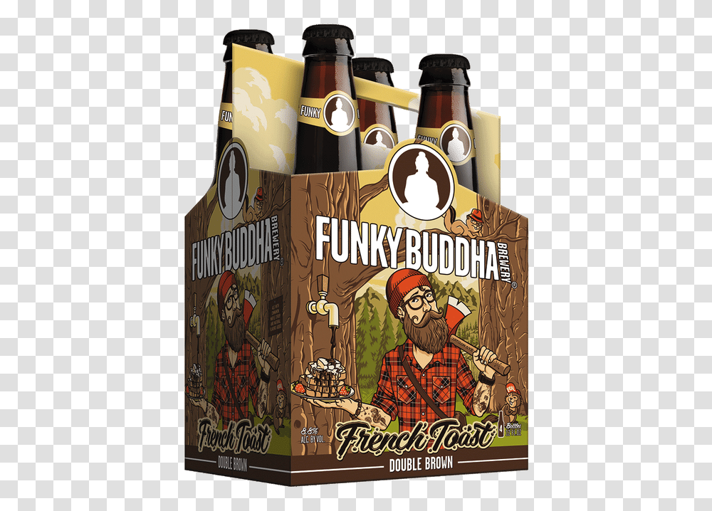 Funky Buddha French Toast Double Brown Ale Wheat Beer, Alcohol, Beverage, Drink, Person Transparent Png