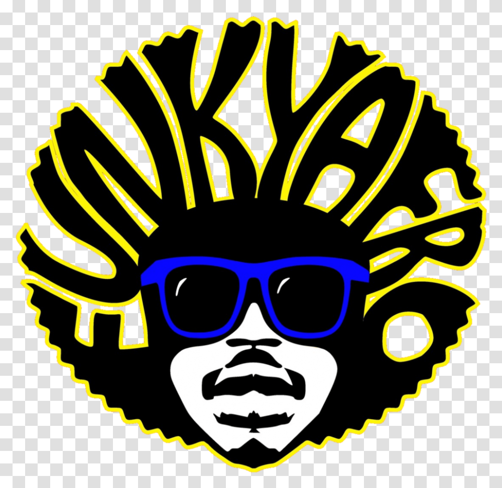 Funky Chicken Clipart Funky Afro, Label, Sunglasses, Face Transparent Png