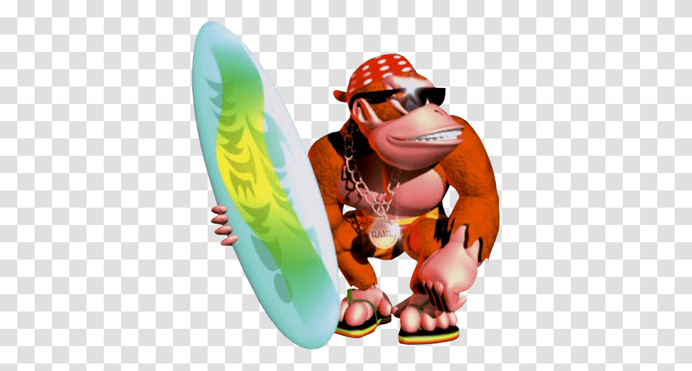 Funky Kong With Surfboard Funkykong, Person, Helmet, Outdoors, Nature Transparent Png